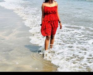 Red Floral dress