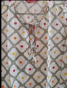 Beautiful White Kurta With Tassels