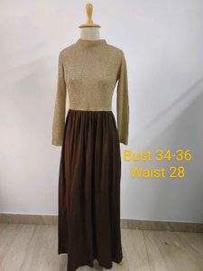Gold & Brown Dress