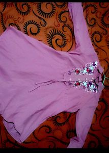 Women&#39;s Trending Pink Embroidered Top