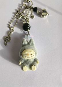 Grey Labubu Keychain