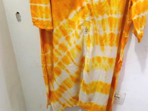Tie And Die Yellow Kurta
