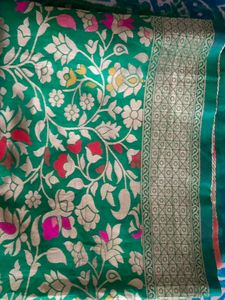 Green Floral Banarasi Saree