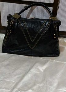 Black Leather Hobo Bag