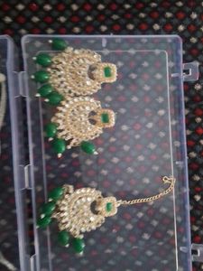 Green Stone Necklace Set