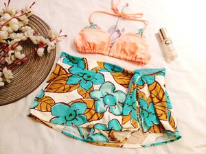 Very Beautiful B Bikini Split Sexy Contrast Set