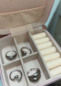 Silver Plated Set of 4 Stackable Finger Rings🎀🎀