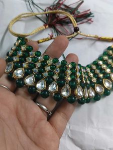 Green Kundan Necklace Set