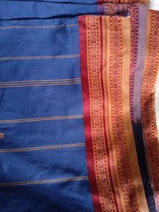Elegant Blue Cotton Saree