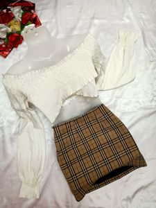 🤍Chic Off-Shoulder Crop Top🤍