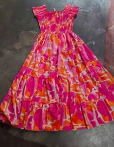Bright Tiered Midi Dress