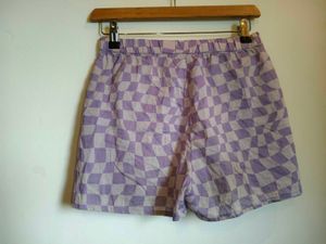 Lilac Checkerboard Shorts