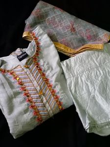 Real Mirror Work Sharara set