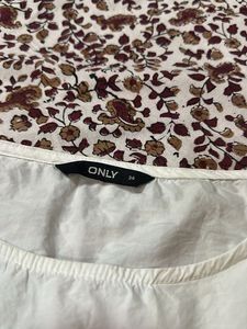White Lace-Up Detail Long Sleeve Top