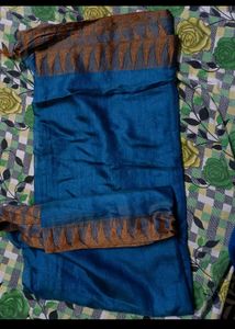 Yellow Satin Saree And Cotton Sare Combo