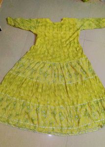 Anarkali Type Dress Its  Only Colour Is Light