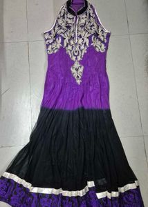 Purple Embroidered Kurta