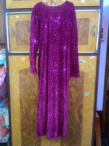 purple Sequin Party Gown XXL