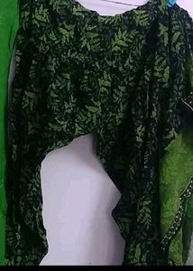 Green Printed Salwar Kameez,3times Wore