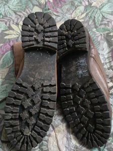 Vintage Leather Lace-Up Ankle Boots