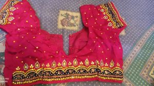 Embroidery Saree With Stiched Blouse