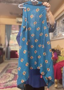 Knee Length Ethnic Shrug Sleeveless ,Floral Tassel