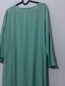 Green Embroidered Kurta