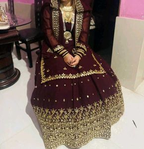 Maroon Embellished Lehenga