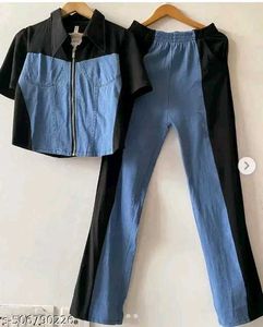 Two-Tone Denim & Black Set
