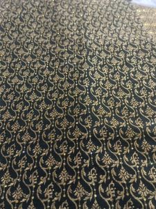 Elegant Black &amp; Gold Saree 1400  Price Hand Work