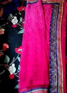Rose Colour Saree