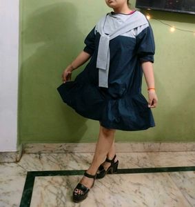 Stylish Navy Blue Dress