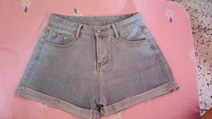 Denim Wide leg Shorts
