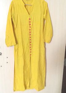 Yellow Cotton Kurta