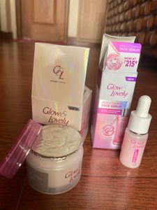Combo Brightening Face Serum And Glassbright Cream