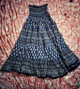 Blue💙 Ethnic Printed Dress👗
