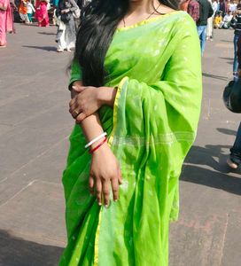 Green Cotton Saree
