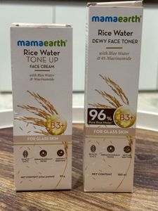 MamaEarth Combo- Face Cream And Toner (rice Water)