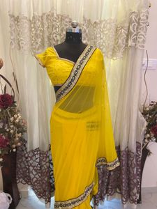 Elegant Yellow Saree