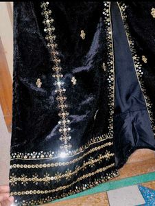 Beautiful 😍 Embroidered Work Black Kurta Set 🤩🥳