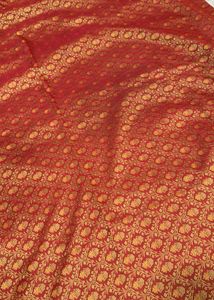 Maroon & Gold Banarasi Fabric