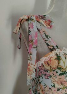 Floral goddess chiffon dress