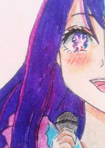 Anime girl drawing