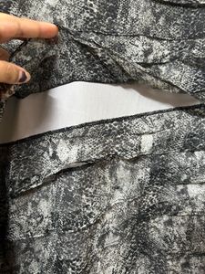 Ruffled Snake Print Dress