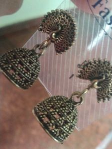 Peacock Jhumka Earrings