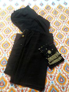 Elegant Black &amp; Gold Ethnic Gown