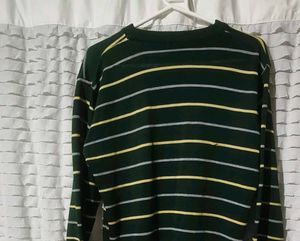 Striped Green Crewneck Sweater