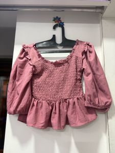 Off-Shoulder Smocked Top