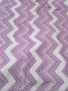 Purple Zig-Zag Print Short Kurti