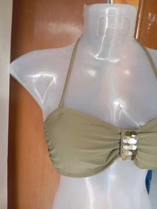 Olive green bra